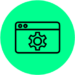 Browser With Cogwheel In The Center Icon