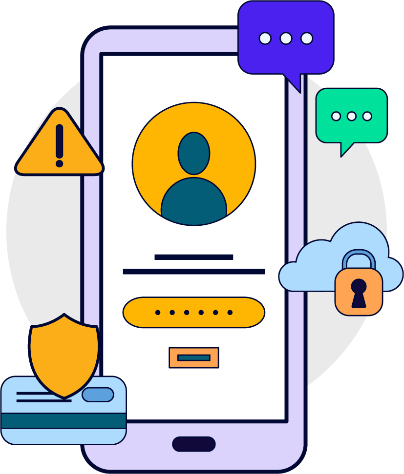 A visual representation of mobile app security, showcasing protective measures and features for safeguarding user data.